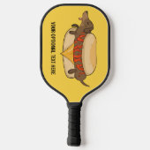 Aangepaste tekst Hot Dog Pickleball Paddle (Achterkant)
