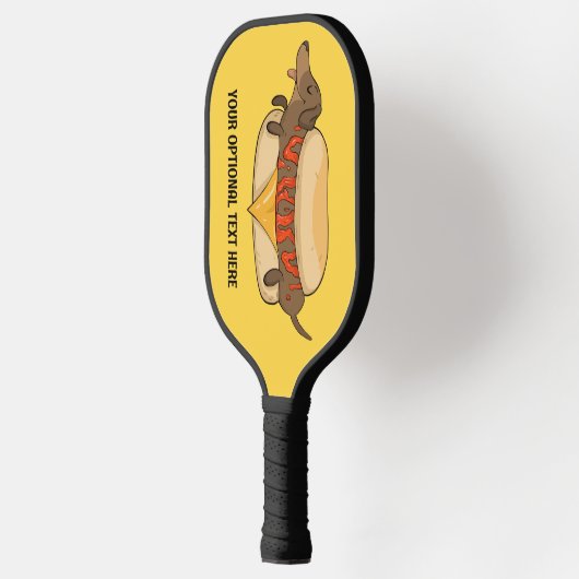 Aangepaste tekst Hot Dog Pickleball Paddle (Links)