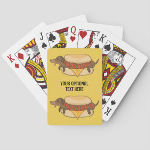 Aangepaste tekst Hot Dog Pokerkaarten