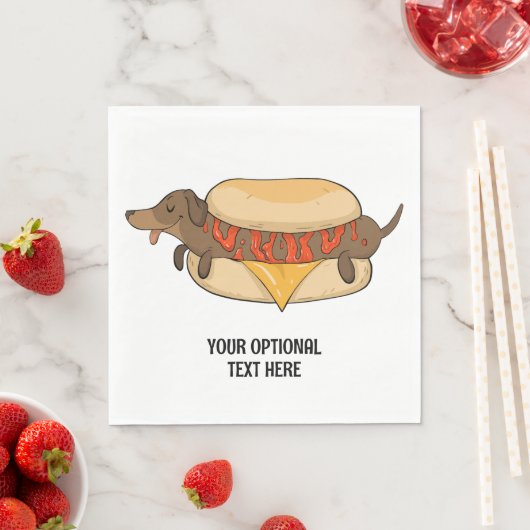 Aangepaste tekst Hot Dog Servet (Insitu)