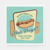 Aangepaste tekst Hot Dog Servet (Voorkant)