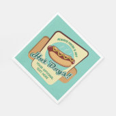 Aangepaste tekst Hot Dog Servet (Hoek)