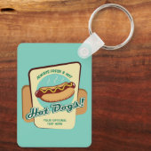 Aangepaste tekst Hot Dog Sleutelhanger (Achterkant)