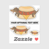 Aangepaste tekst Hot Dog Sticker (Vel)