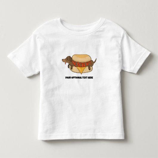 Aangepaste tekst Hot Dog T-shirt (Voorkant)
