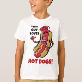 Aangepaste tekst Hot Dog T-shirt (Voorkant)