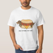 Aangepaste tekst Hot Dog T-shirt (Voorkant)