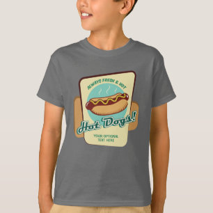 Aangepaste tekst Hot Dog T-shirt