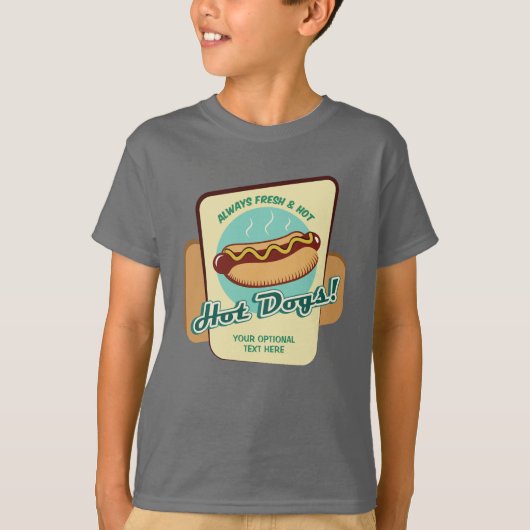 Aangepaste tekst Hot Dog T-shirt (Voorkant)