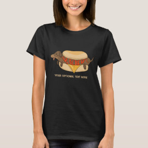 Aangepaste tekst Hot Dog T-shirt