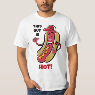 Aangepaste tekst Hot Dog T-shirt