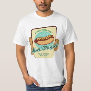 Aangepaste tekst Hot Dog T-shirt