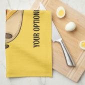 Aangepaste tekst Hot Dog Theedoek (Quarter Fold)