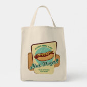 Aangepaste tekst Hot Dog Tote Bag (Achterkant)