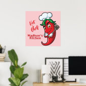 Aangepaste tekst Hot Pepper Chef Poster (Thuiskantoor)