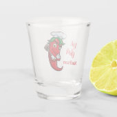 Aangepaste tekst Hot Pepper Chef Shot Glas (Achterkant)