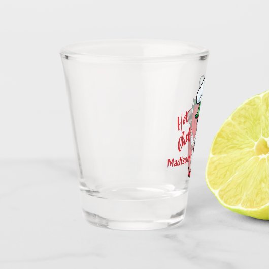 Aangepaste tekst Hot Pepper Chef Shot Glas (Links)