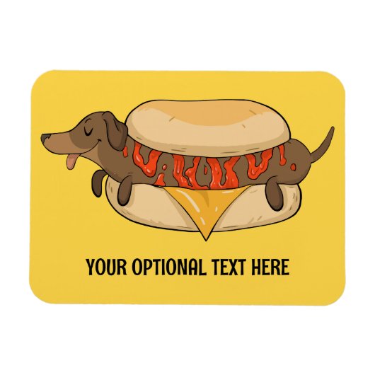 Aangepaste tekst Hotdog Magneet (Horizontaal)