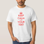 Aangepaste tekst Houd Calm T-shirt aan (Voorkant)