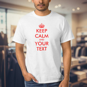 Aangepaste tekst Houd Calm T-shirt aan