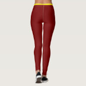 Aangepaste tekst huisdier kat moeder bordeauxrood leggings (Achterkant)