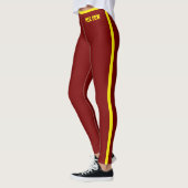 Aangepaste tekst huisdier kat moeder bordeauxrood leggings (Links)
