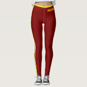 Aangepaste tekst huisdier kat moeder bordeauxrood leggings (Voorkant)