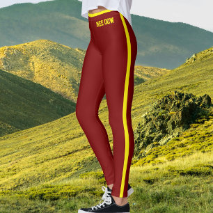 Aangepaste tekst huisdier kat moeder bordeauxrood leggings