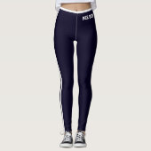 Aangepaste tekst huisdier kat moeder koel marine w leggings (Voorkant)