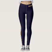 Aangepaste tekst huisdier kat moeder marine gouden leggings (Voorkant)
