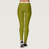 Aangepaste tekst huisdier kat moeder olijfgoud wit leggings (Achterkant)