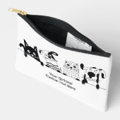 Aangepaste tekst Huisdieren Illustratie Etui (Open)