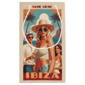 Aangepaste tekst Ibiza, Spanje Reisposter Klein Cadeauzakje (Achterkant)