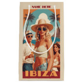 Aangepaste tekst Ibiza, Spanje Reisposter Klein Cadeauzakje (Voorkant)