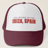 Aangepaste tekst Ibiza Spanje Trucker Pet (Voorkant)