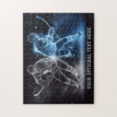 Aangepaste tekst Ice Hockey Legpuzzel (Verticaal)