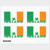 Aangepaste tekst Ierland Rechthoekige Sticker (Vel)
