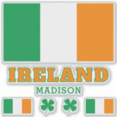 Aangepaste tekst Ierland Sticker (Voorkant)