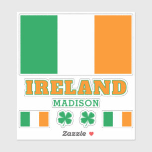 Aangepaste tekst Ierland Sticker