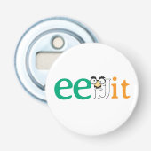 Aangepaste tekst Ierland vlag kleur bewerken Button Flesopener (Voorkant)