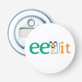 Aangepaste tekst Ierland vlag kleur bewerken Button Flesopener