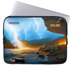 Aangepaste tekst IJsland Laptop Sleeve