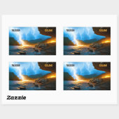 Aangepaste tekst IJsland Rechthoekige Sticker (Vel)