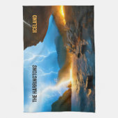 Aangepaste tekst IJsland Theedoek (Verticaal)