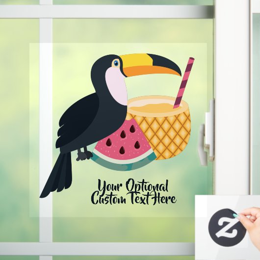 Aangepaste tekst Illustratie aanraakvlak Raamsticker (Huis)