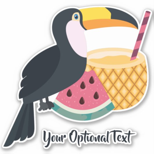 Aangepaste tekst Illustratie aanraakvlak Sticker (Voorkant)