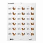 Aangepaste tekst illustratie rode Cairn Terrier ho Etiket (Full Sheet)