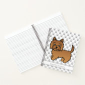 Aangepaste tekst illustratie rode Cairn Terrier-ho Notitieboek (Binnen)