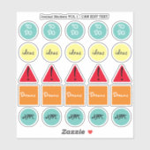 Aangepaste tekst in het agenda van het terugkerend sticker (Vel)