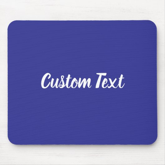 Aangepaste tekst in het blauw met witte script muismat (Voorkant)